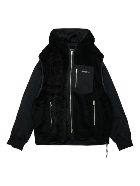  Mastermind Japan Layered Hooded Jacket - Black 
