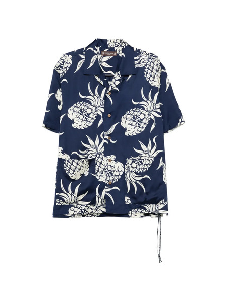  Mastermind Japan Pineapple-pattern Shirt - Blue 