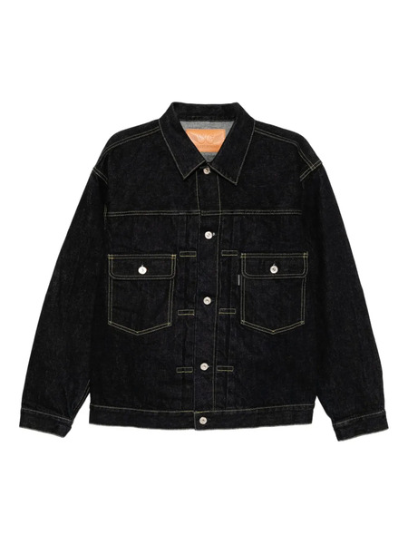  Mastermind World Logo-print Denim Jacket - Blue 