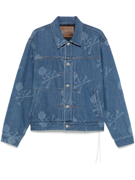  Mastermind World Monogram-pattern Denim Jacket - Blue 