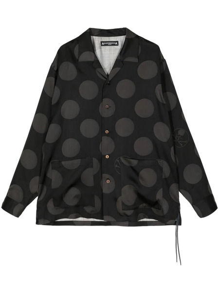  Mastermind World Polka-dot Silk Shirt - Black 