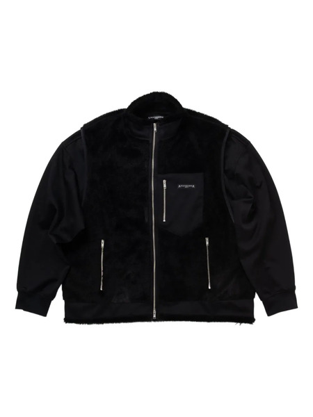  Mastermind World Sherpa Skull Layered Jacket - Black 