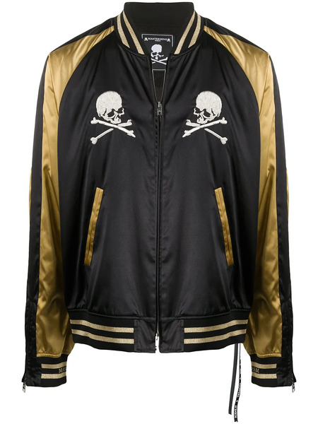  Mastermind World Skull Print Bomber Jacket - Black 