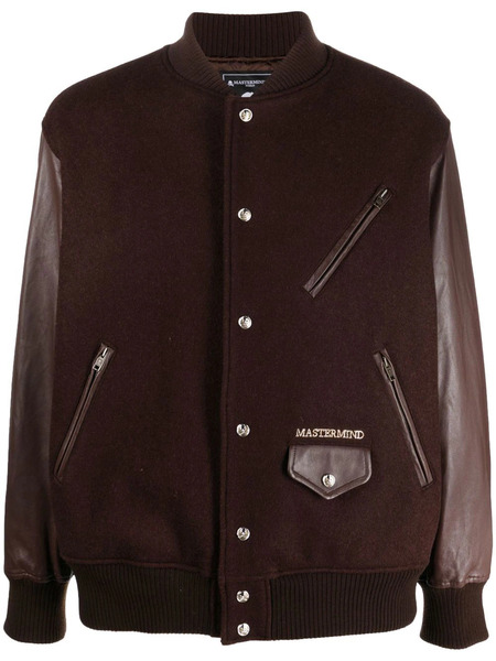  Mastermind World Two-tone Bomber Jacket - Brown 