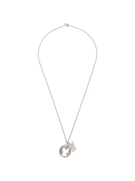  Masu Angel Hole Coin Necklace - Silver 