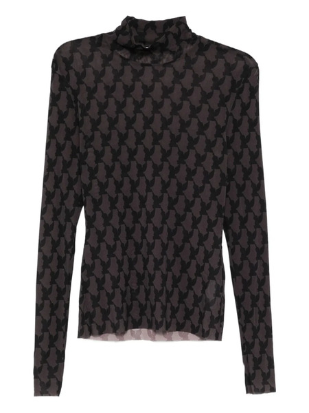  Masu Pattern-printed Top - Black 
