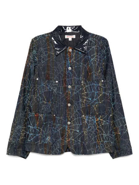  Masu Rainbow Web-print Jacket - Blue 