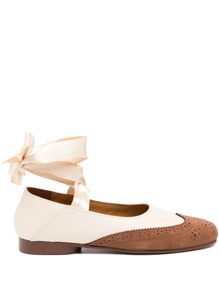 Masu Wing Tip Ballet Shoes - Neutrals 