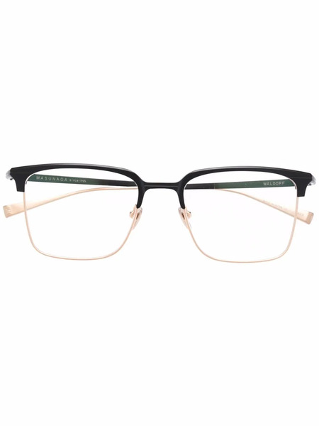  Masunaga Square-frame Glasses - Black 