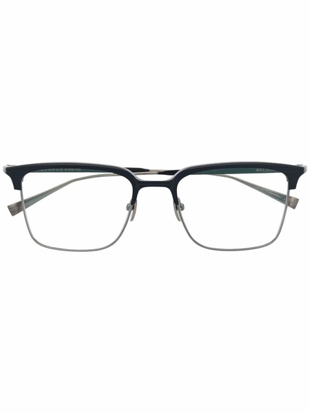 Masunaga Waldorf Square-frame Glasses - Black 