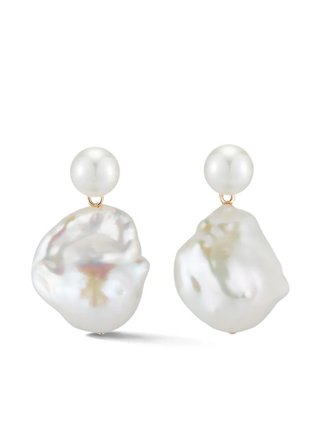  Mateo Duality Pearl Drop Earrings - Gold 