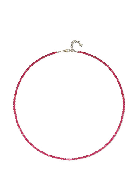  Mateo Ruby Beaded Necklace - Red 