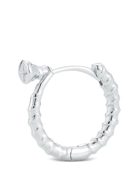  Mateo Screw Hoop Earring - Silver 