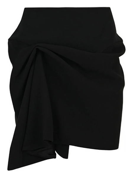  Maticevski Asymmetric Zip-up Mini Skirt - Black 