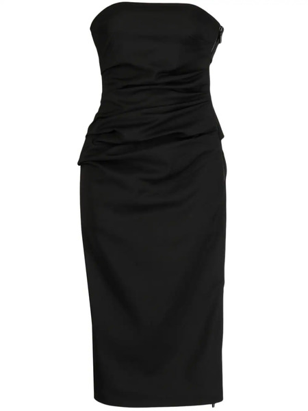  Maticevski Ruched Strapless Dress - Black 