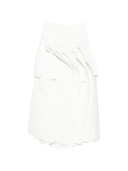 Maticevski Tiered Panel Midi Skirt - White 