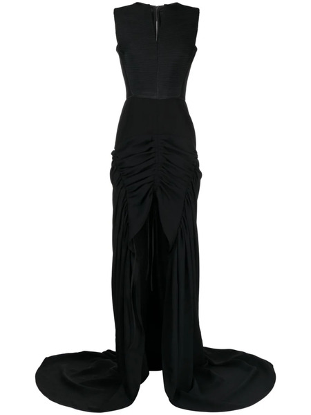  Maticevski Totem Draped Long Gown - Black 