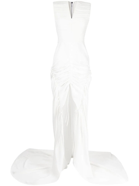  Maticevski Totem Gathered Long Gown - White 