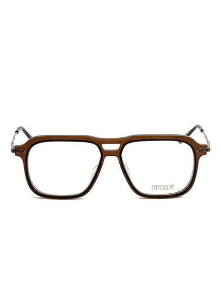  Matsuda Square-frame Glasses - Brown 