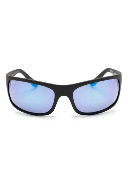  Maui Jim Mirrored Rectangle-frame Sunglasses - Black 