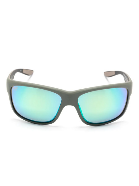  Maui Jim Rectangle-frame Mirrored Sunglasses - Grey 