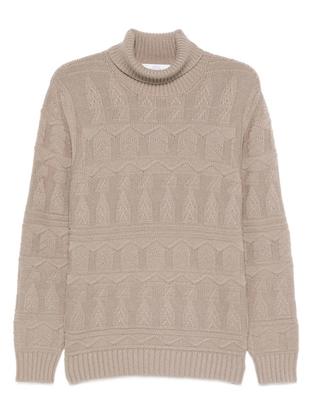  Mauro Ottaviani Cable-knit Turtleneck Sweater - Neutrals 