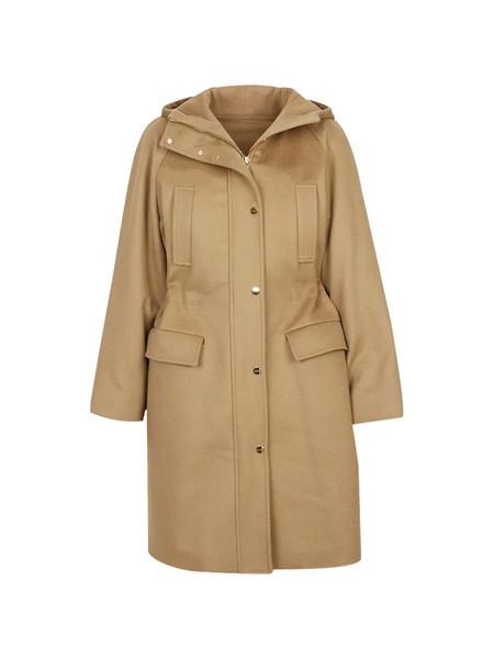  Max Mara Alcade Hooded Coat - Neutrals 