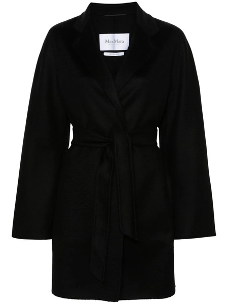  Max Mara Belted Cashmere Midi Coat - Black 