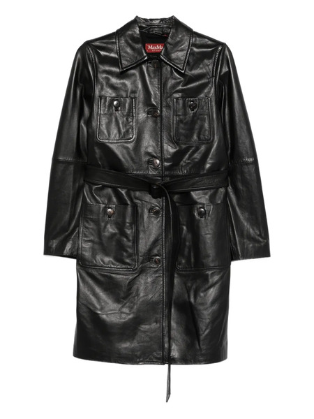  Max Mara Belted Coat - Black 