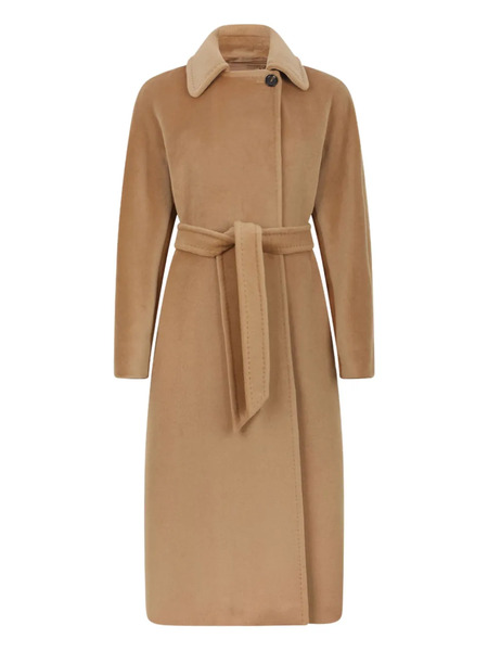  Max Mara Belted Collared Coat - Brown 