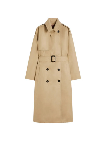  Max Mara Belted Cotton Trench Coat - Neutrals 