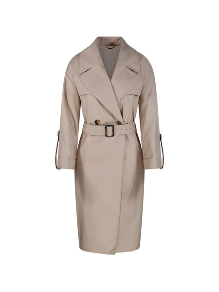  Max Mara Belted Double-breasted Coat - Neutrals 