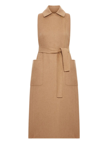  Max Mara Belted Patch-pocket Coat - Brown 