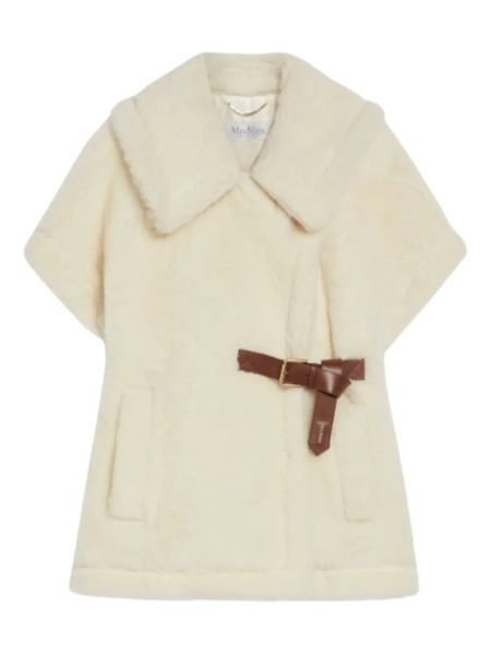  Max Mara Belted Sleeveless Cape - Neutrals 