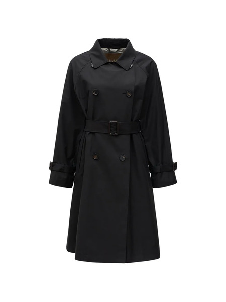  Max Mara Belted Trench Coat - Black 