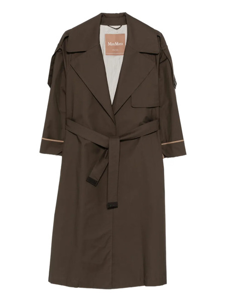  Max Mara Belted Trench Coat - Green 