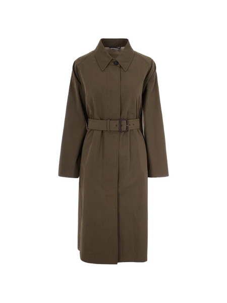  Max Mara Belted Trench Coat - Green 