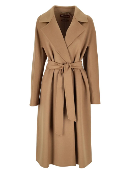  Max Mara Belted Wrap Coat - Brown 