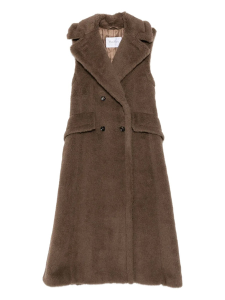  Max Mara Boario Double-breasted Sleeveless Coat - Brown 