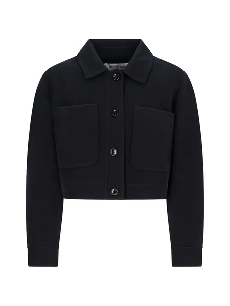  Max Mara Boxy-fit Buttoned Flap-pocket Jacket - Blue 