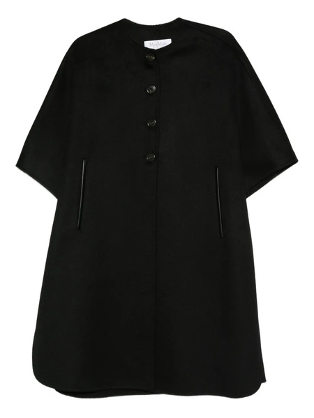  Max Mara Button-fastening Short-sleeved Cape - Black 