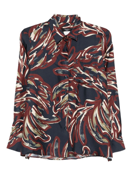  Max Mara Buttoned Abstract-pattern Shirt - Blue 