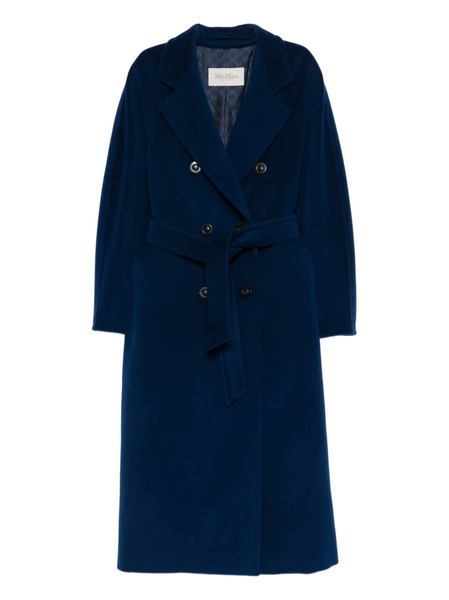  Max Mara Buttoned Belted Double-breasted Coat - Blue 