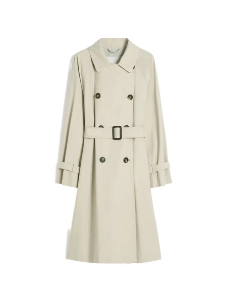  Max Mara Buttoned Belted Raincoat - Neutrals 