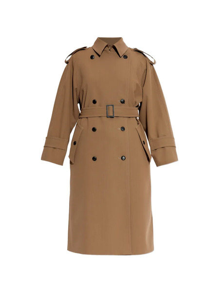  Max Mara Buttoned Belted Trench Coat - Brown 