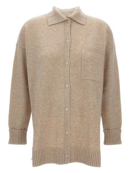  Max Mara Buttoned Cashmere Shirt - Neutrals 