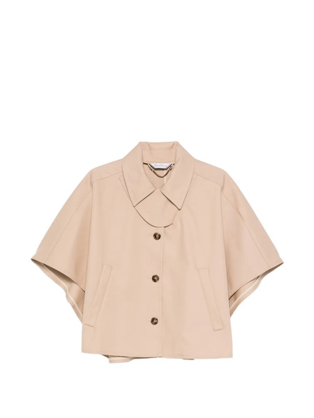  Max Mara Buttoned Cotton Cape - Neutrals 