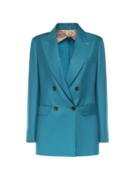  Max Mara Buttoned Double-breasted Blazer - Blue 