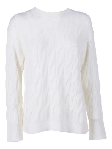  Max Mara Cable Knit Quid Sweater - White 
