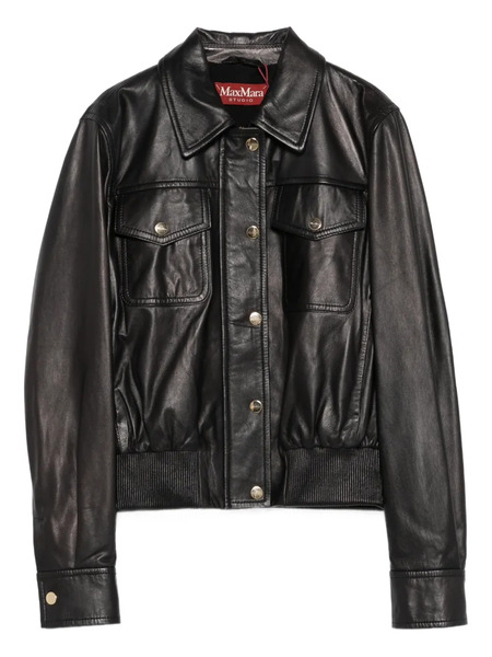  Max Mara Chest-pocket Button-fastening Jacket - Black 